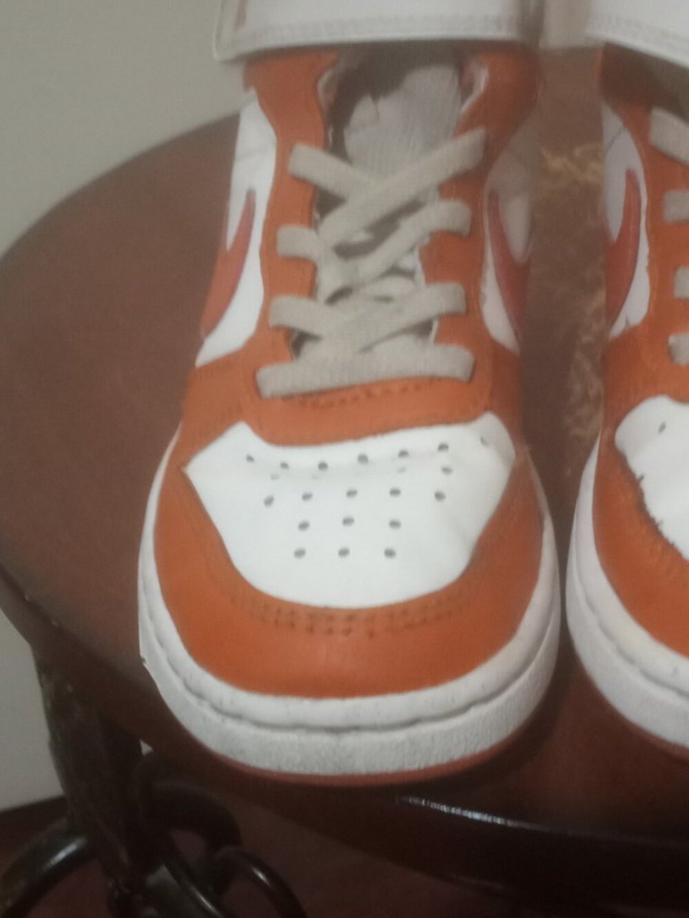 Nike Court Borough Mid High White Orange Size 11.5C Athletic Shoes CD7783-128 - Picture 7 of 12